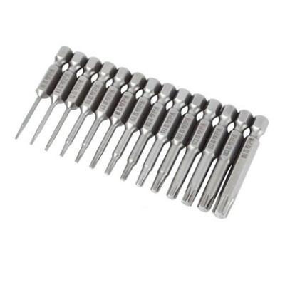 RJX 1/4" 6.35mm  Plum Magnetic Screw Driver Bits Sets T3 , T4 , T5 ,T6 ,T7 ,T8 ,T9 ,T10 ,T15 ,T20 ,T25 ,T27 ,T30 ,T40 Hex Shank