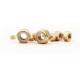 RJX 20pcs M2 M3 M4 M5 M6 M8 Copper Lock nut Hexagon Self-Locking Screw Cap Brass Nylon nut