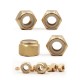 RJX 20pcs M2 M3 M4 M5 M6 M8 Copper Lock nut Hexagon Self-Locking Screw Cap Brass Nylon nut
