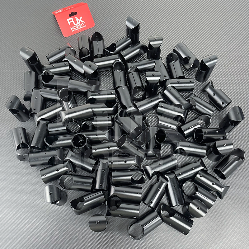 RJX 1pcs Landing Gear Aluminum Alloy Tee Tripod 25 to 20mm Carbon Fiber Tube Connector For Agriculture Drone UAV