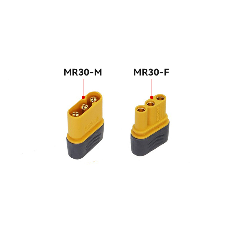 RJX 10 Pairs Amass MR30 Connector Plug With Sheath in XT30 female and male gold plated for RC parts QX-MOTOR