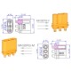RJX 10 Pairs Amass MR30PB plug circuit board with XT30 3-pin  for model aircraft battery connectors 