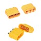 RJX10PCS Amass MR60PB Male Three-core 3 Core Plug T Plug Interface Connector Gold Plated for RC Drone Models Battery Parts