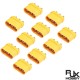 RJX10PCS Amass MR60PB Male Three-core 3 Core Plug T Plug Interface Connector Gold Plated for RC Drone Models Battery Parts