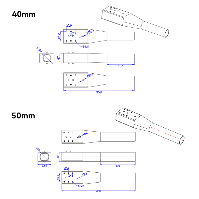 RJXHOBBY 1pcs  40mm 50mm Carbon fiber arm for Plant Protection UAV Multicopter