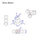 RJX Y-shaped arm base 30 to 30mm / 35 to 30mm / 35 to 35mm / 40 to 35mm pipe clamp horizontal for UAV connector