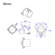 RJXHOBBY 1PCS 16/18/20/25/30mm Tripod Fixed Mount Landing Gear for UAV