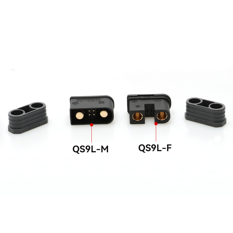 RJX QS9L Anti-spark Male Female Gold Banana Plug 180A Power Supply Battery Connector with Resistance for RC Agriculture UAV