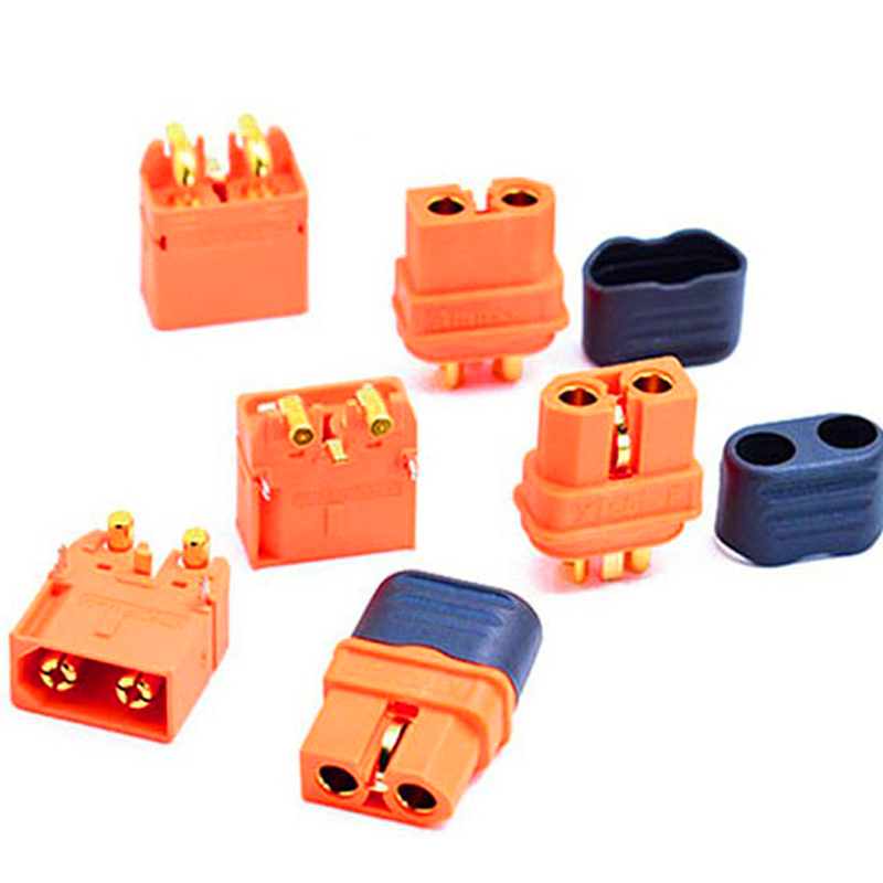 RJX Amass XT60I-F XT60IPW-M Connector 2+1 with Signal Pin Plate and Horizontal Type Male Female Plug for RC Model Spare Parts