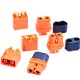 RJX Amass XT60I-F XT60IPW-M Connector 2+1 with Signal Pin Plate and Horizontal Type Male Female Plug for RC Model Spare Parts