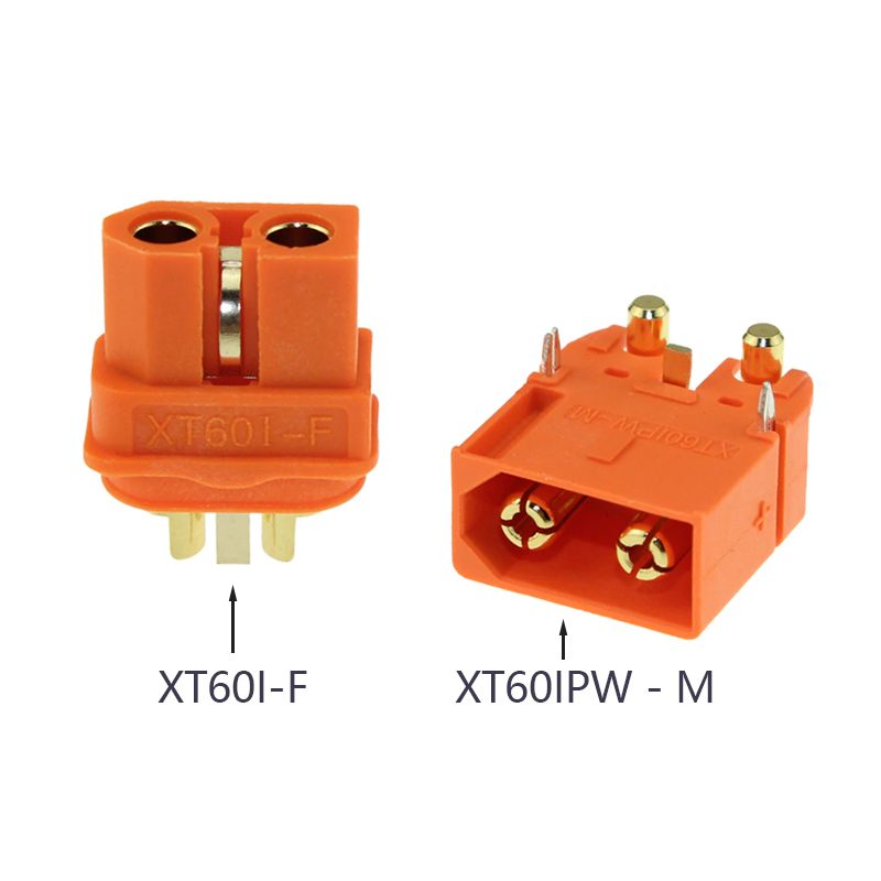 RJX Amass XT60I-F XT60IPW-M Connector 2+1 with Signal Pin Plate and Horizontal Type Male Female Plug for RC Model Spare Parts