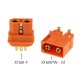 RJX Amass XT60I-F XT60IPW-M Connector 2+1 with Signal Pin Plate and Horizontal Type Male Female Plug for RC Model Spare Parts