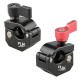 RJX Quick Release Standard 15mm Single Rod Clamp With 1/4"-20 3/8"-16 Threaded Hole For DSLR Camera 15mm Rail Support System