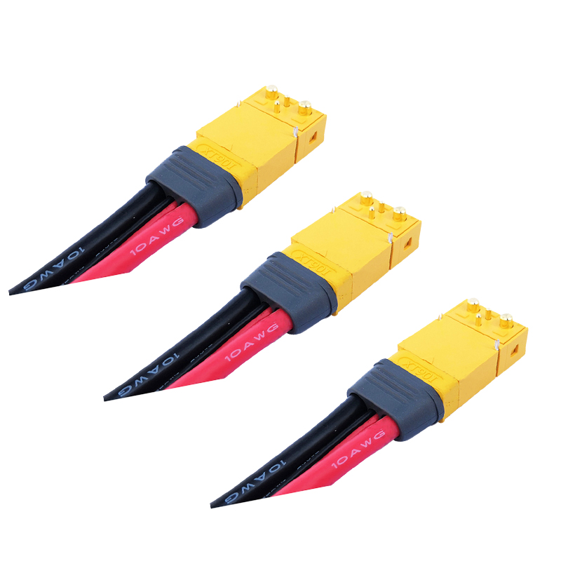 RJXHOBBY 5pcs Amass XT90IPW Connector 4.5mm Golden Plated Bullet Banana Plug Connector w/ Signal Pin