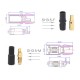 RJX 5pair Amass 3.5mm SH3.5 Gold Plated Connector with Protective Sleeves