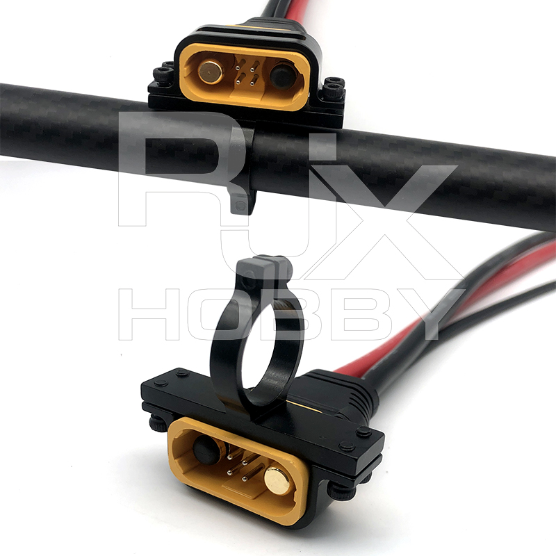 RJX 1PCS RC Agriculture UAV Frame AS150U Plug Fixed Seat Male Connector Mount Holder Support Base for 20mm Carbon Tube