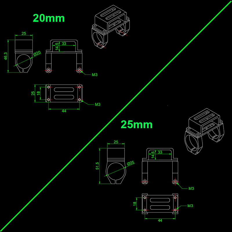 RJX 1PCS RC Agriculture UAV Frame AS150U Plug Fixed Seat Male Connector Mount Holder Support Base for 20mm 25mm Carbon Tube