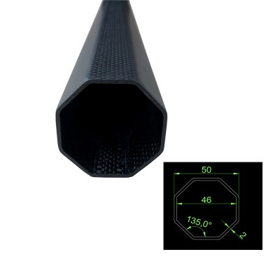 RJX 3K Carbon Fiber 50x46x1000mm octagonal shape Tube