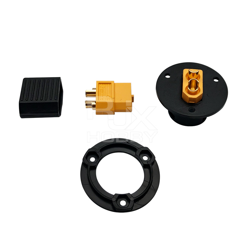 RJX DIY Accessories Black Plastic Parts for XT60 Gold-plated Plug and Socket with Screw Nuts Spare Assembled Model