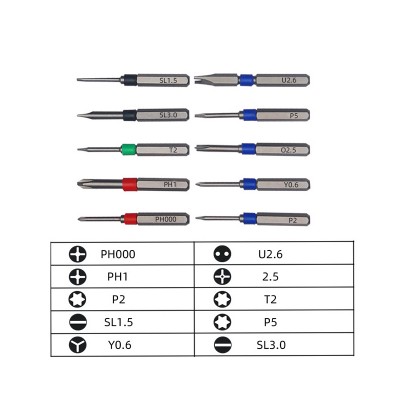 RJX 10 in 1 Precision Screwdriver Mini Portable Screwdriver Set Multi-functional Screw Driver