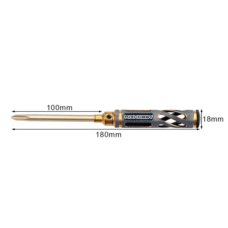 RJXHOBBY 4pcs HSS titanized Phillips Screwdriver Tools 3.0mm 4.0mm 5.0mm 5.8mm for RC FPV Car Boat Airplane