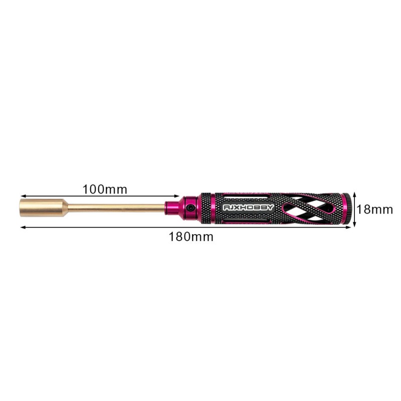 RJX Pink Supper Light Knurled Grip HSS titanized 4.0 5.5 7.0 8.0 Nut Drivers for FPV RC Models Car Boat Airplane