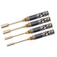 RJX Gold Supper Light Knurled Grip HSS titanized 4.0 5.5 7.0 8.0 Nut Drivers for FPV RC Models Car Boat Airplane