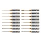 RJXHOBBY Supper Light Knurled Grip HSS titanized Hex /Nut/ Phillips/ Flat Screwdriver 16 pcs kits