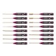 RJXHOBBY Supper Light Knurled Grip HSS titanized Hex /Nut/ Phillips/ Flat Screwdriver 16 pcs kits