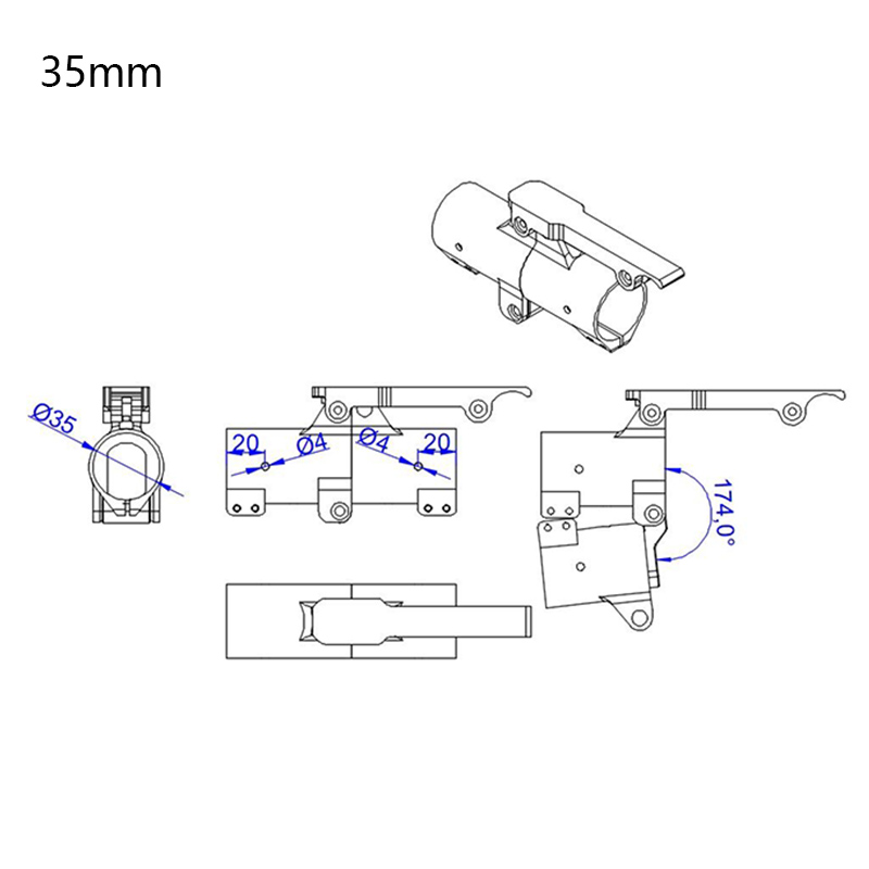 RJXHOBBY 1pcs 25mm / 35mm V1 Quick remove folding arm for Plant Protection UAV Multicopter