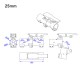 RJXHOBBY 1pcs 25mm / 35mm V1 Quick remove folding arm for Plant Protection UAV Multicopter