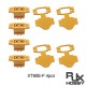 RJXHOBBY 4pcs Amass XT60E-F Female Plug Large Current Gold/Brass Ni Plated Connector Power Battery Connecting Adapter