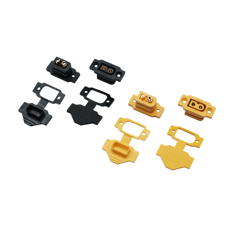 RJXHOBBY 4pcs Amass XT60E-F Female Plug Large Current Gold/Brass Ni Plated Connector Power Battery Connecting Adapter