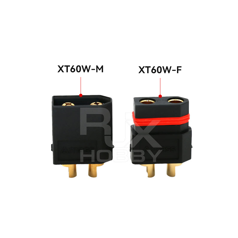 RJX 5 pair Amass XT60W Waterproof Plug Gold-Plated Bullet Connectors Male Female for RC Aircraft Drone Lipo Battery Car Boat