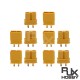 RJX Amass 5Pair XT30UD Waterproof Plug 2mm 15A Copper Gold-plated Male Female Connector for RC FPV Racing Drone Lipo Battery