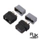 RJX 1pair QS5 40A Battery Plug 5mm Gold Plated Bullet Connector 3P Signal Pin For RC Car FPV Drone Ebike Power System