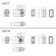 RJX 1pair QS5 40A Battery Plug 5mm Gold Plated Bullet Connector 3P Signal Pin For RC Car FPV Drone Ebike Power System