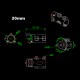RJX D20mm Fixed tripod Connector Plant Protection Drone Landing Gear Tripod Mount