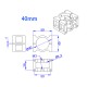RJXHOBBY 1pcs 40 / 45 / 50mm Pipe Clip Tubing Clamp Fastener Carbon Tube Fixed Joint for RC Plant Agriculture UAV Drone