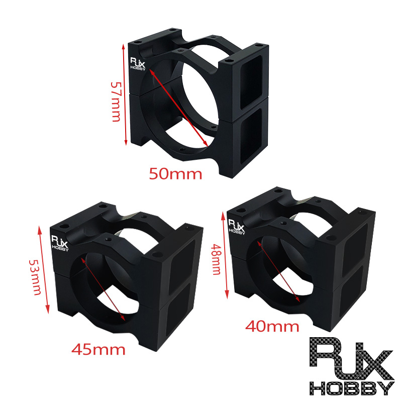 RJXHOBBY 1pcs 40 / 45 / 50mm Pipe Clip Tubing Clamp Fastener Carbon Tube Fixed Joint for RC Plant Agriculture UAV Drone