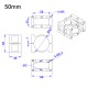 RJXHOBBY 1pcs 40 / 45 / 50mm Pipe Clip Tubing Clamp Fastener Carbon Tube Fixed Joint for RC Plant Agriculture UAV Drone