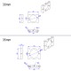 RJX 1pcs Aluminum Alloy 16 / 20 / 22 / 25 / 30 / 35 / 40mm Tube Clamp Fixture Clip Pipe Bracket for UAV Drone Spare Parts