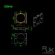 RJX 1pcs Aluminum Alloy 25 / 30 / 35 / 40 / 50mm Tube Clamp Fixture Clip Pipe Bracket for UAV Drone Spare Parts