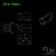 RJX 1pcs Landing Gear Aluminum Alloy Tee Tripod 20 to 16mm  / 25 to 16mm Carbon Fiber Tube Connector For Agriculture Drone UAV
