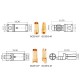 RJX 50 Pairs 3.5mm Gold Bullet Banana Connector Plug 3.5mm Male & Female Bullet Connector