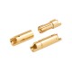RJX 20 Pairs 5.5mm Gold Bullet Banana Connector Plug 5.5mm Male & Female Bullet Connector