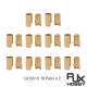 RJX 20 Pairs 6.5mm Gold Bullet Banana Connector Plug 6.5 Male & Female Bullet Connector