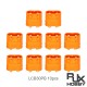 RJX Amass 10pcs Male DC Plug LCB30PB Copper Silver Plated Lithium Battery Connector For Smart Appliance