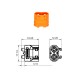 RJX Amass 10pcs Male DC Plug LCB30PB Copper Silver Plated Lithium Battery Connector For Smart Appliance