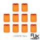 RJX Amass 10pcs Male DC Plug LCB30PW Copper Silver Plated Lithium Battery Connector For Smart Appliance